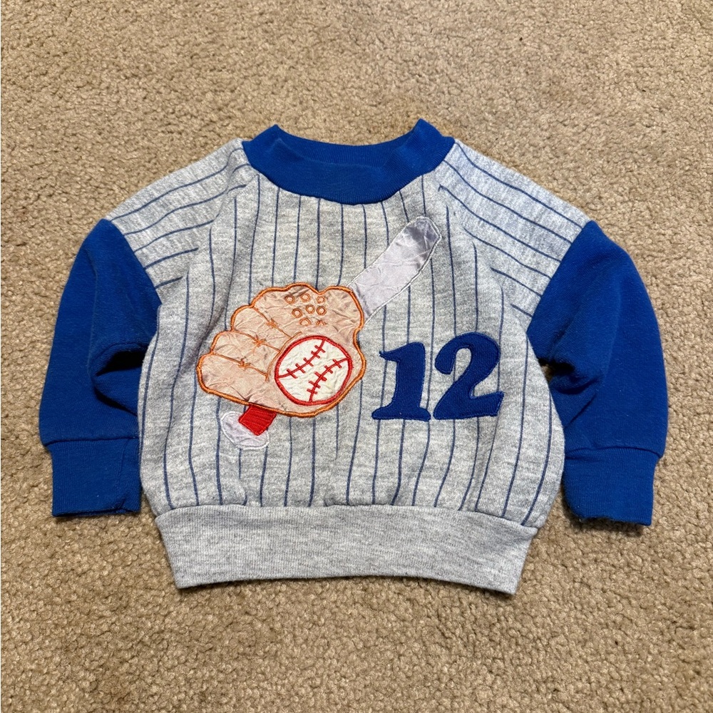 Kids' Sporty Gray and Blue Sweatshirt